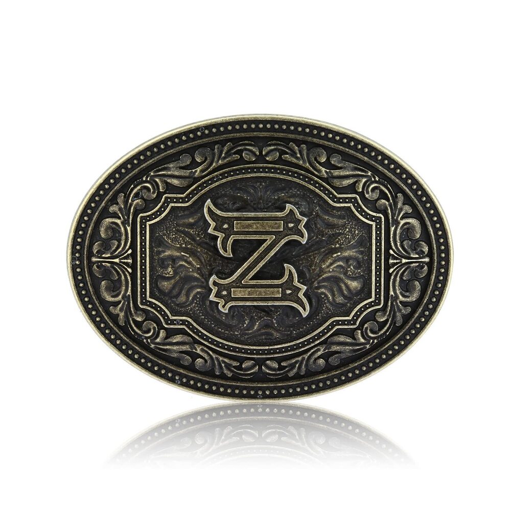 3172 Belt Buckles - Initial Letters A to Z Western Rodeo Cowboy Cowgirl